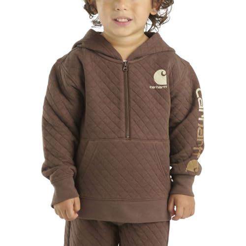 Carhartt boys Long-sleeve Half-zip Hooded Sweatshirt