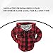 Gadgetime USA Can Cooler Vest - Insulated Beverage Cooler - Reusable Zip Up Can Jacket - Summer Drink Holder, Flannel Cotton Sleeve for Canned Beverages & Beer, Funny Holiday Gift for Friends & Family