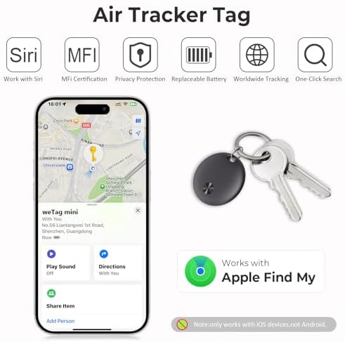 IMSVEPR Smart Tracker Tags Works with Apple Find My APP (iOS Only), 4 Pack