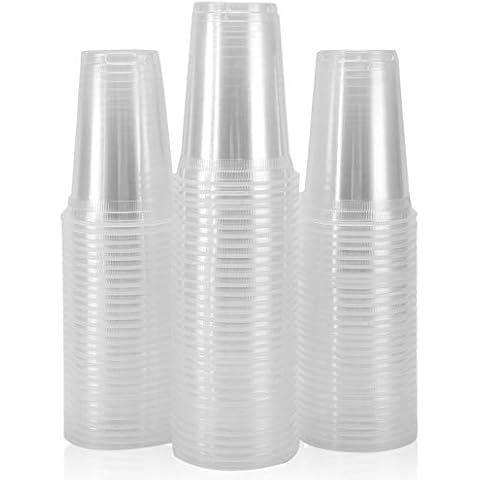 Plastic Cups, 100 Pack 12 Oz Clear Plastic Cups, Plastic Cups 12 Oz Clear Cups, Disposable Clear Plastic Cups Water Cups Disposable Cups, 12 Oz Water Clear Plastic Cups Clear Plastic Cups Plastic Cups Cover