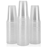 Plastic Cups, 100 Pack 12 Oz Clear Plastic Cups, Plastic Cups 12 Oz Clear Cups, Disposable Clear Plastic Cups Water Cups Disposable Cups, 12 Oz Water Clear Plastic Cups Clear Plastic Cups Plastic Cups
