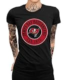 Kansas-City Chiefs vs. Tampa-Bay Buccaneers Playoffs American Football NFL Super Bowl 55 Bucs Frauen Damen T-Shirt | Schwarz | XL