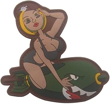 ewkft Sexy Girl Rubber Patches Beautiful Americas Women Soldiers Wear Bikini Patch for DIY Halloween Decorations Backpack Clothes Accessories A