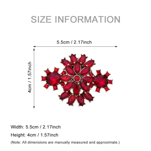 Chaussures Clips Boucles Strass Fleur Rouge Mode Coréenne