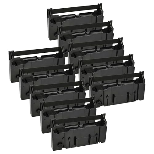 vhbw 10x Cinta de color de escritura reemplaza Epson C43S015356, ERC-18B, ERC-18 para impresora de matriz o de tickets - negro