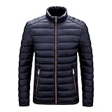 Veste Matelassée Homme Veste Doudoune Duvet Plume Puffer Jacket Quilted Jacket Blouson Matelassé Homme Hiver Chaud Courte Mi Saison Grande Taille Printemps Voyage Randonnée Oversize L