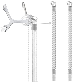2 Packs Replacement Tubing Assembly Compatible with Respironics WISP, Only Short Tube with Elbow and Swivel, Quick Release&amp; Noise Free