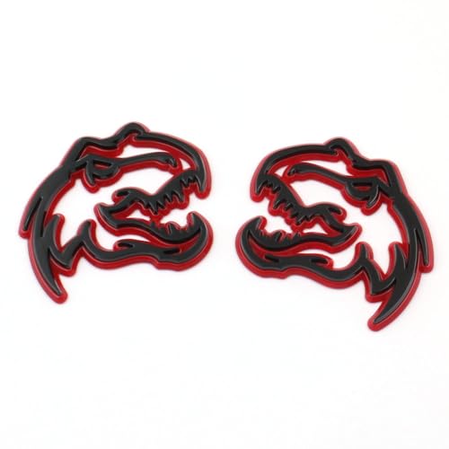 Emblemas T-rex estilo Hellcat con acabado bicolor para el guardabarros de Ram 1500 TRX