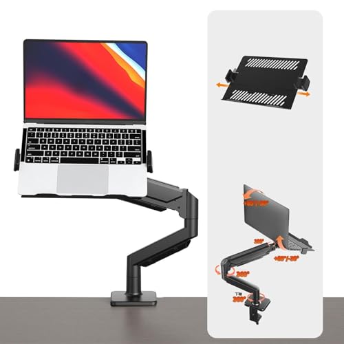 Support vertical pour ordinateur portable bureau ergonomique et stable réglable - 7