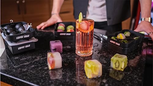 Ice Cube Tray (Set Of 2), Ice Ball Maker Mold, Ice Cube Trays Silicone For Freezer, Bpa Free, Ice Ball Mold For Whiskey, Flexible Ice Tray, Easy Release, Reusable Ice Mold, Large Square Ice Cube Trays #TOP6