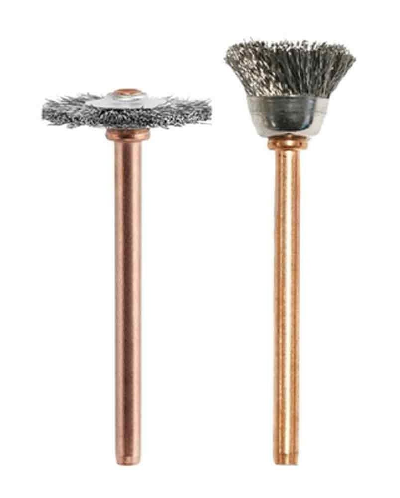 Dremel 448 2-Piece Stainless Steel Brush Set Ideal for Removing Rust and Corrosion, Polishing Metal Surfaces