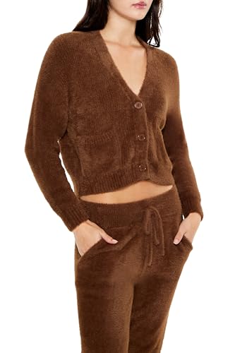 Image of Forever 21 Women's Fuzzy Cardigan Sweater