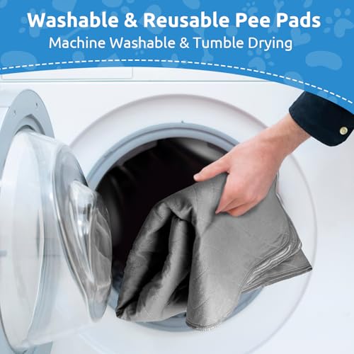 Image of CoolShields Washable Puppy Dog Pee Pad, 18 inchX24 inch 4pcs Reusable Puppy Pads, Waterproof Whelping Training Mat for Playpen Crate, Floor, Bed,Sofa and Trunk [Premium Fabrics that can be Used by Humans]