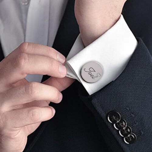 Mancuernillas y pasador de corbata personalizados para hombre miniatura 7
