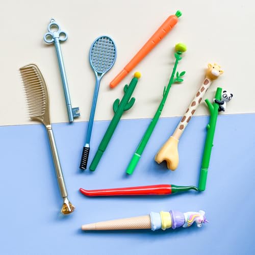 10 bolígrafos gel divertidos y únicos para escuela y oficina miniatura 6