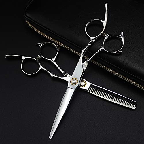 6-Inch Professional Hair Cutting Scissors - Premium 440C Barber Shears for Precision Hairdressing and Thinning