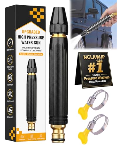 Powerful High-Pressure Water Gun for Car Cleaning Home Portable Handheld Water Sprayer with Booster Nozzle and Hose A Must-Have for Watering Plants Yard Maintenance Auto Spray Tool(1PC)