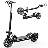 Trottinette Electrique Adulte,Pliable,APP,Moteur 500W (pic 800 W),Batterie 48V 10,4Ah,Autonomie 40 45 km, Pneus 10 Pouces,Double Suspension,Tout Terrain,Trotinette Electrique Ultralégère