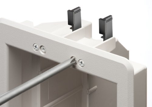 Arlington TVBU505-1 Recessed TV Box Wall Plate Kit Paintable 2-Gang, White