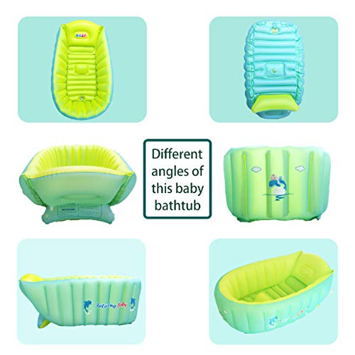 image for relaxing baby Thickened Inflatable Baby Bathtub, Anti- Slip Toddler Ba