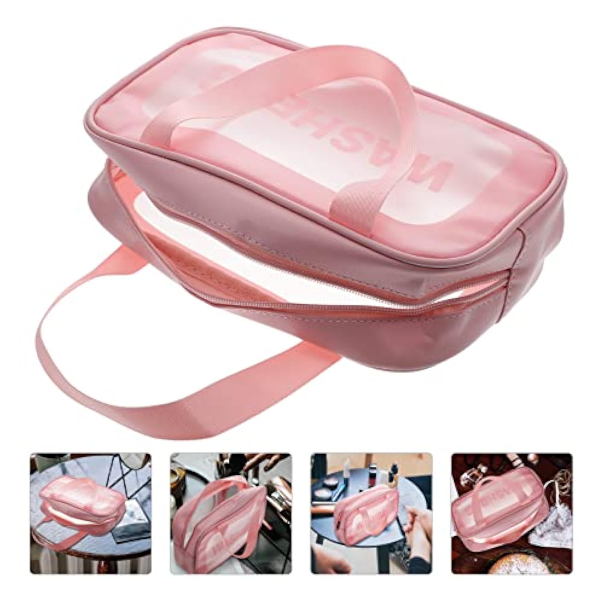 Handheld Storage Bag Portable Clear Makeup Bag, Travel Organizer
