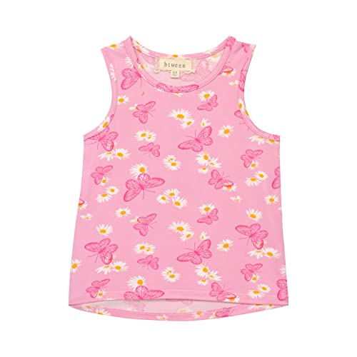 BTween Girls 4 Pack Fashion Summer Tank Top Cotton Blend Clothes Set Mixed Colors4