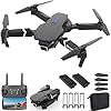 Drone con cámara 1080P para adultos principiantes y niños, cuadricóptero RC plegable, regalos de drones de juguete, video de drones FPV, 2 baterías, estuche de transporte, arranque de una tecla