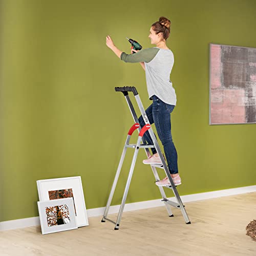 Hailo Stehleiter StandardLine mit 5 Stufen für Haushalt und Garten
