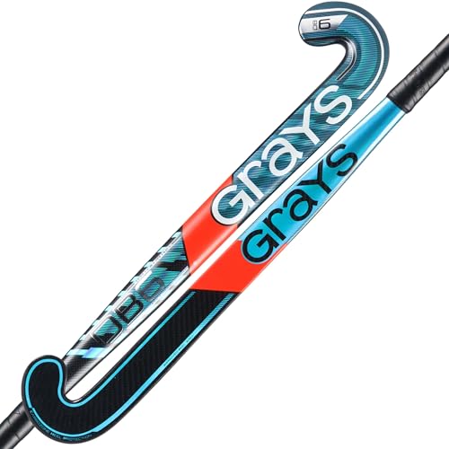 GRAYS Stick Hockey DB6 Dinabow Negro/Azul Palo Hockey Hierba (37.5)