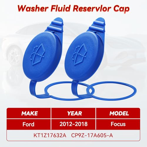 Vepagoo 2 peças tampa de reservatório de limpador de para-brisa compatível com Ford Focus 2012-2018,