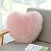 Cuscino in Peluche Cuscino a Forma Di Cuore Soffice Super Morbido Cuscino Decorativo Lavabile Caldo e Accogliente Decorazione Per La Casa Regalo Per Soggiorno Divano Camera Da Letto 40 x 50 cm Rosa
