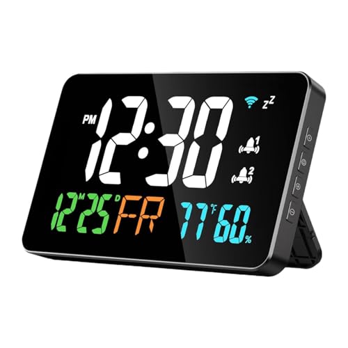 Horloge numérique moderne contre l'humidité pour chambre et bureau