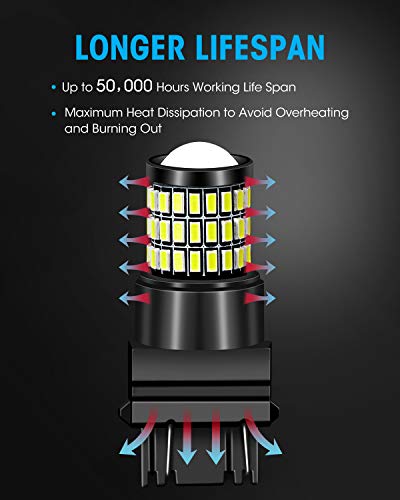 image for Yorkim 3157 Led Bulb White Ultra Bright, 3157 Led Brake Lights, 3157 L