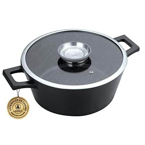 Laguiole - Faitout 20cm noir anti-adhésif Greblon C2+ induction MAESTRO