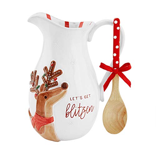 Mud Pie BLITZEN PITCHER, 48 oz | Spoon 9 1/2, Multi
