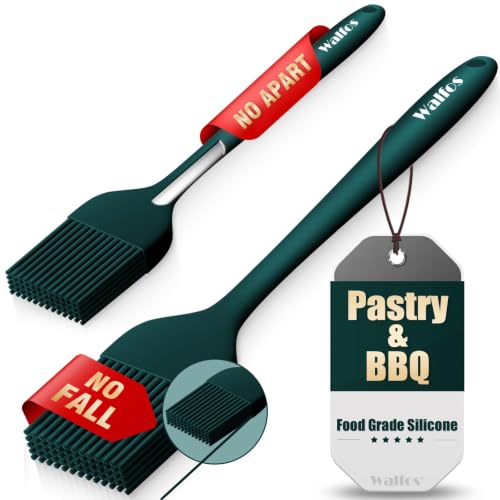 Image of Walfos 600℉ Heat Resistasnt Basting Brush, BPA Free Silicone Pastry Brushes for Cooking, Spread Oil Butter Sauce for Baking Kitchen BBQ Grill, Dishwasher Safe, 2 Size (Large and Samll)