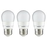 Sunlite A15/LED/5W/D/FR/30K/CD/3PK Dimmable 3000K Medium Base Warm White LED Appliance A15 5W Light