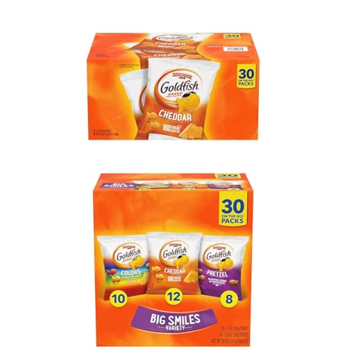 Pepperidge Farm Goldfish Cheddar Crackers, 1.5 oz. Snack Packs, 3...