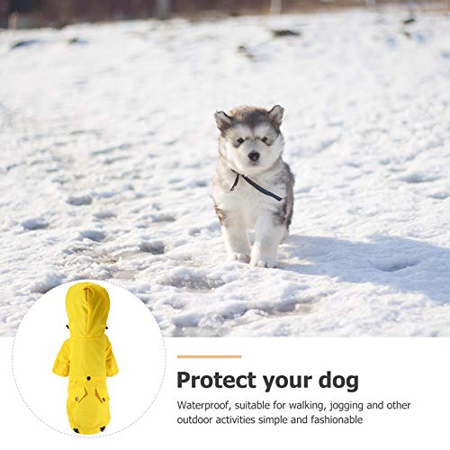 TEHAUX Capa de chuva para cães à prova de vento com capuz Vestuário para animais de estimação à prov