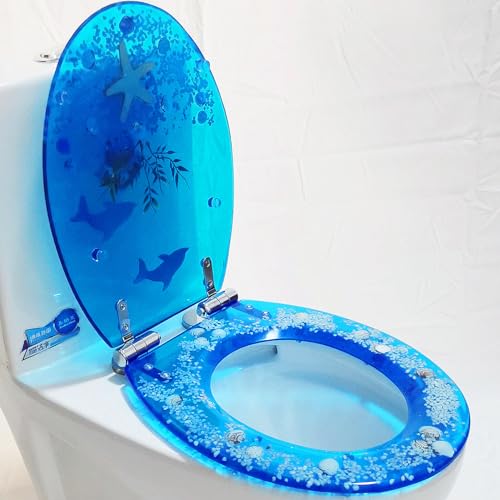 Abattant WC allongé abaissement automatique silencieux et fixation durable
