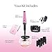 Luxe Electric Makeup Brush Cleaner, Pink, USB Charging Station, 3 Adjustable Speeds, Cleaner to Instantly Wash and Dry Your Makeup Brushes