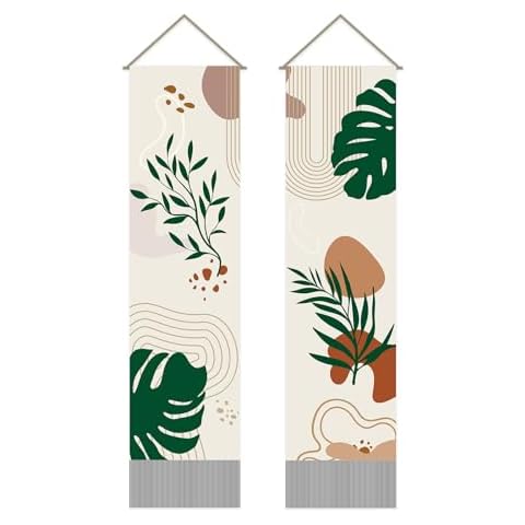 AHANDMAKER Minimalist Leaves Tapestries Set Cover