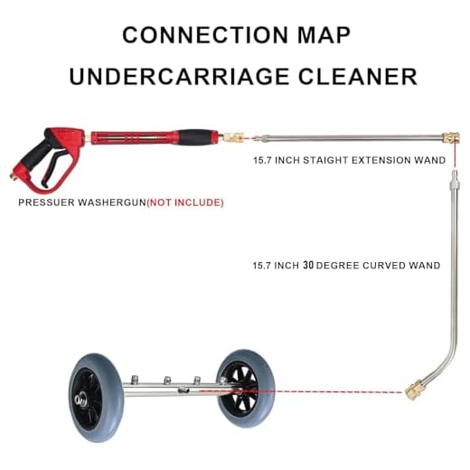 Hourleey 16 Inch Pressure Washer Undercarriage Cleaner