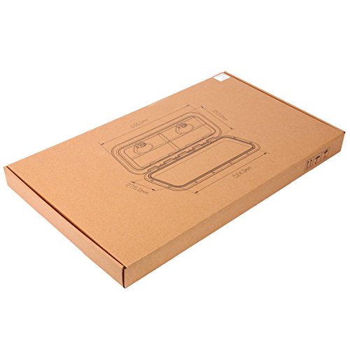 Amarine Made Boat Hatch 24" X 14", 180 Degree Lid Hinge Boat Deck Hatch, Marine Hatch With Non Slip Surface, Durable Construction Boat Access Hatch & Lid, Weatherproof And Easy To Install, White #TOP5