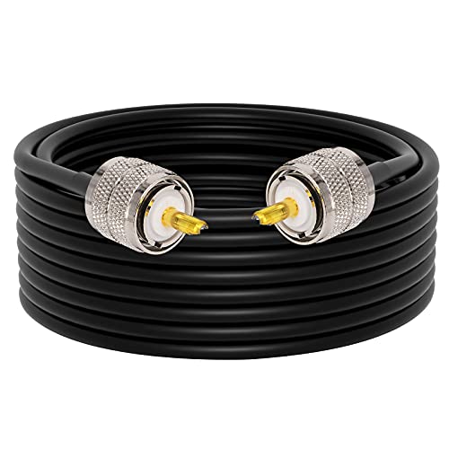 YILIANDUO RG58 10 Metre UHF Macho Cable UHF PL-259 Macho a Macho Antena Cable Baja pérdida de WiFi Conectores coaxiales para radioaficionado Radio móvil Aficionado Radio CB Radio Antena de Radio