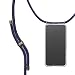 Produktbild KNOK Handykette Kompatibel mit Apple iPhone 6 / 6S - Silikon Hülle mit Band - Handyhülle für Smartphone zum Umhängen - Transparent Case mit Schnur - Schutzhülle mit Kordel in Navy
