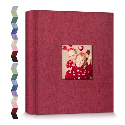Popotop Photo Album 4x6-600 Photos Photo Books with 600 Horizontal and Vertical Pockets,Linen Cover Albums for Family Wedding Anniversary Baby Vacation Pictures