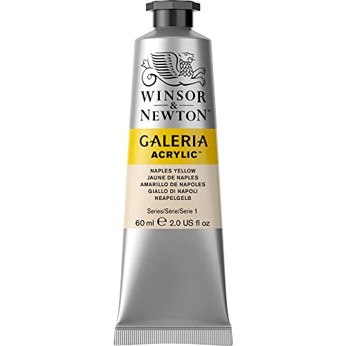 Image of Winsor & Newton Galeria Acrylic Colour - Tube of 60 ML - Naples Yellow (422) - Highly Pigmented Lightfast Artists' Acrylic Paints for Canvas, Wood, Fabric & Paper - More Colours Available