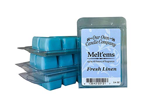 Our Own Candle Company Premium Wax Melt, Fresh Linen, 6 Cubes, 2.4 oz (4 Pack)