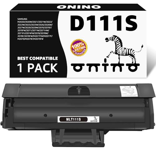 onino MLT-D111S Cartuchos de tóner Compatibile con Samsung Xpress M2070W M2026W M2026 M2070 M2070F M2070FW M2020 M2020W M2022 M2022W
